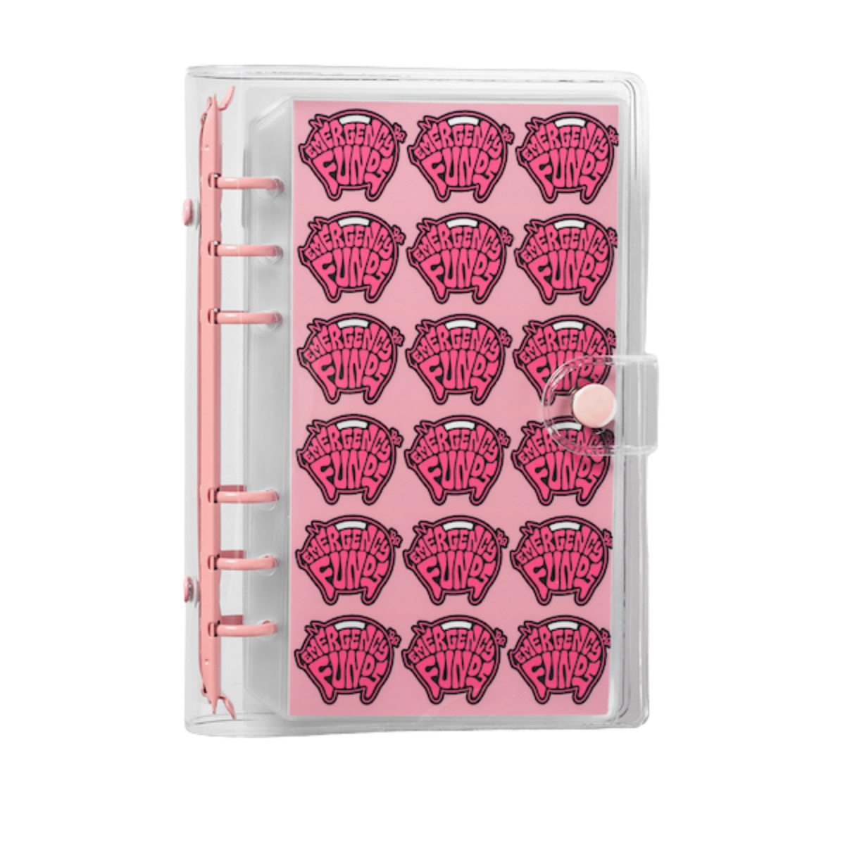 Pink planner cover with 'Punked' design on a white background